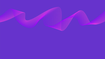 Background with Pink Purple Violet wave lines. Flowing waves design Abstract digital equalizer sound wave. Line Vector illustration for tech futuristic innovation concept background Graphic design