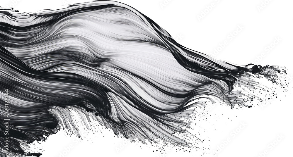 Aufkleber the texture of the brush is beautiful. wave pattern