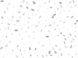 Luxury Rectangular Silver Confetti