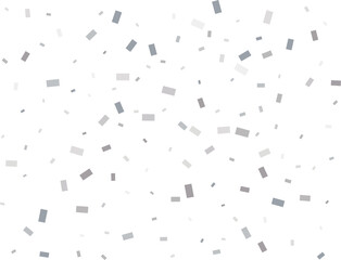 Luxury Rectangular Silver Confetti
