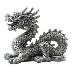 Gray dragon statue