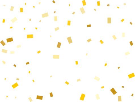 Rectangle Gold Confetti