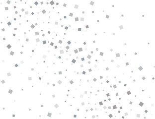 Elegant Shiny Silver Square Confetti