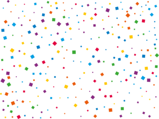 Christmas Rainbow Square Confetti