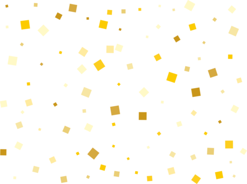 Yellow Squares Confetti