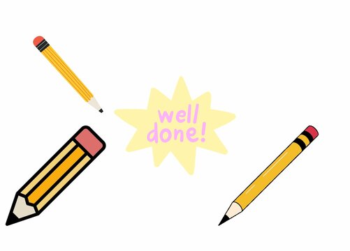 Pencil in different designs. Pencil with Rubber eraser, isolated on White background. Pencil with rubber eraser in modern simple flat design. Pencils icons.