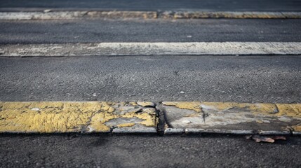 Damaged highway, which has not been repaired