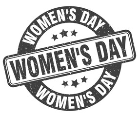 women's day stamp. women's day label. round grunge sign