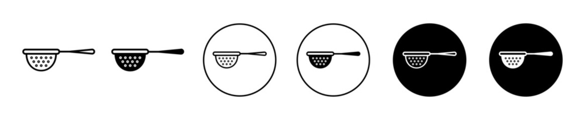 sieve vector icon set collection. Sieve Outline flat Icon.