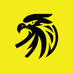 simple modern eagle mascot icon logo