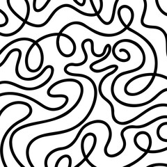 Abstract background with a hand drawn doodle swirl pattern design