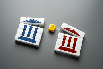 Exchange of documents between governments. Agreements and obligations. Transactions between banks....