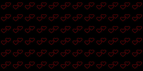 Love. Romantic Abstract texture with linear hearts. Stylish design for wrapping fabric cloth. Print. Chocolate decor Valentines day pattern. Textile swatch brown Heart dark background. Seamless