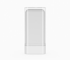 3d Empty White sun stick Mockup Packaging On White Background 3d Illustration