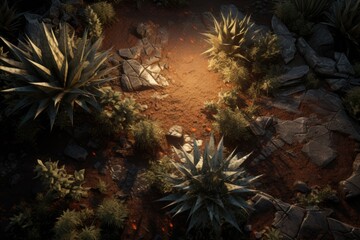 Obraz premium Black land for plant background