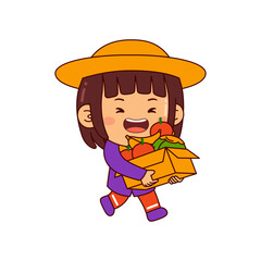 Cute Shopper Girl cartoon character