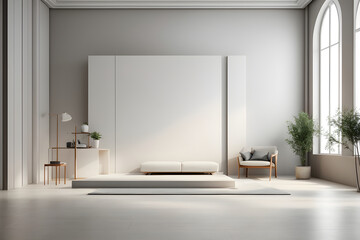 Modern Luxury Living Room Interior Design with Furniture