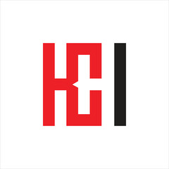 Fototapeta premium HEI letter logo design icon