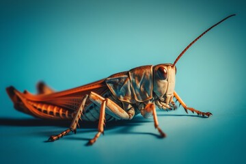 Close up photo of a grasshopper