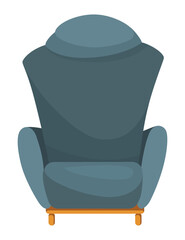 Modern furniture for home and office interior vector illustration. Cartoon isolated stylish chair contemporary cozy accessories and decor