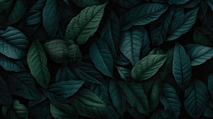 darker themed inspired green leaves wallpaper, artwork