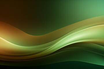 green brown abstract wavy color unique background, gradient blend, bright colored