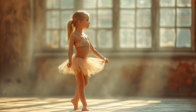 Photo of a little girl ballerina