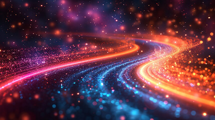 Fototapeta premium High speed technology concept background, light abstract background, image of speed movement on the road