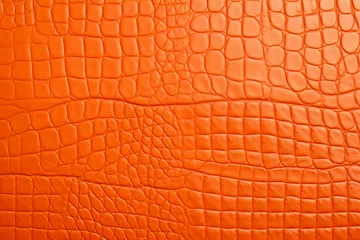 Poster crocodile leather texture of orange color texture, empty background for design, exclusive, alligator © -=RRZMRR=-
