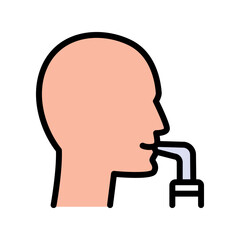 Nebulizer vector icon illustration sign. Color flat icon of nebulizer symbol isolated on white background