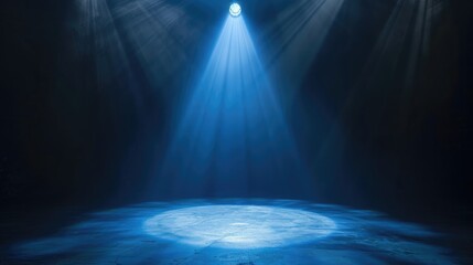 Spotlight effect for theater concert stage. Abstract glowing light of spotlight illuminated