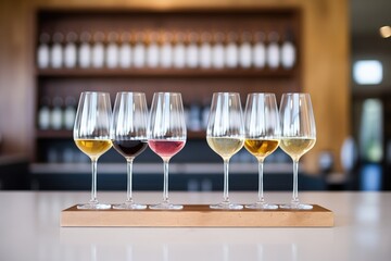 wine flight sampler of various varietals