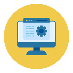 Web Maintenance icon vector image. Can be used for Coding and Development.