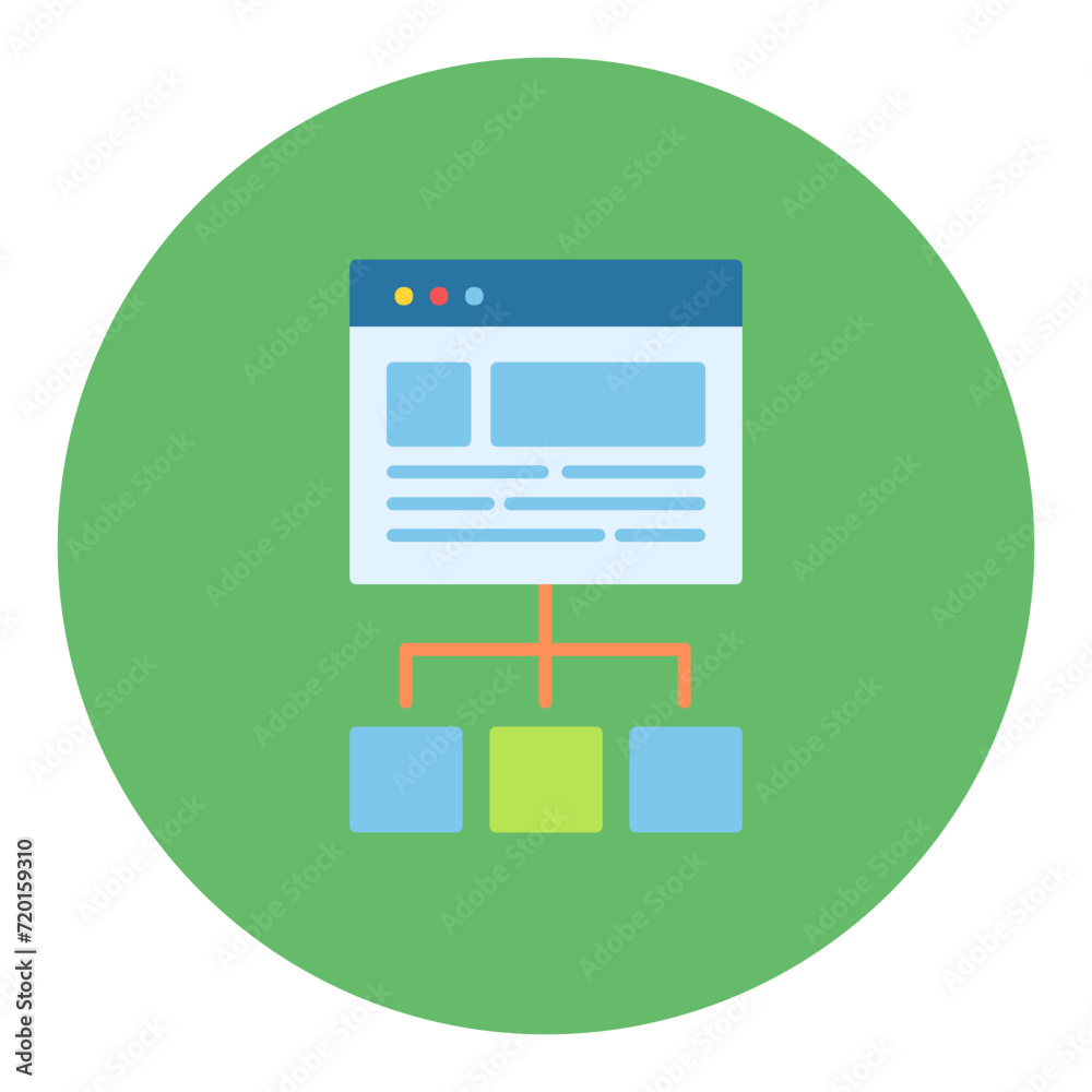 Canvas Prints Website Structure icon vector image. Can be used for Coding and Development.