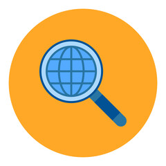 Global Search icon vector image. Can be used for Coding and Development.