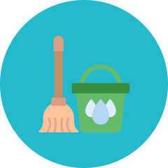 Mop Bucket icon vector image. Can be used for Home Improvements.