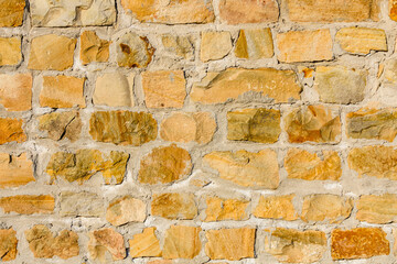 Texture of the limestone bricks for background. Natural pattern
