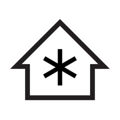 air conditioning icon. house cooling system icon. line vector icon on white background. high quality design element. editable linear style stroke. vector icon. 