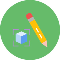 Cube icon vector image. Can be used for School.