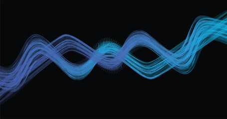 abstract background line network wave energy