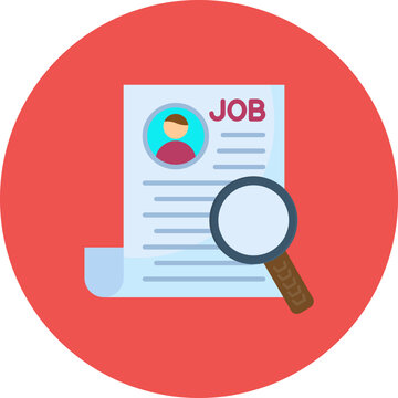 Job search icon vector image. Can be used for Human Resource.