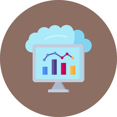 Fototapeta premium Cloud Computing icon vector image. Can be used for Big Data.