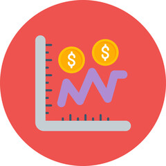 Fluctuate icon vector image. Can be used for Entrepreneurship.