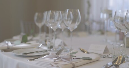 decorated table for wedding dinner