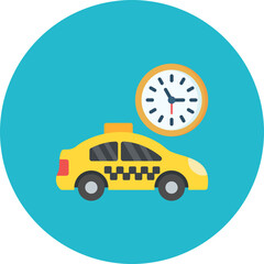Busy Taxi icon vector image. Can be used for Taxi Service.