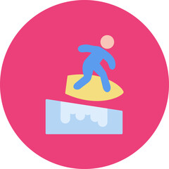 Snowboarder icon vector image. Can be used for Seasonal.