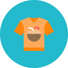 T-Shirt icon vector image. Can be used for Seasonal.