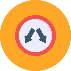 Keep In Lane icon vector image. Can be used for Road Signs.