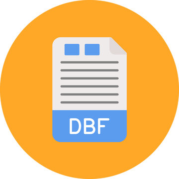 DBF icon vector image. Can be used for File Formats.