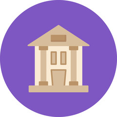 Bank icon vector image. Can be used for Business and Finance.